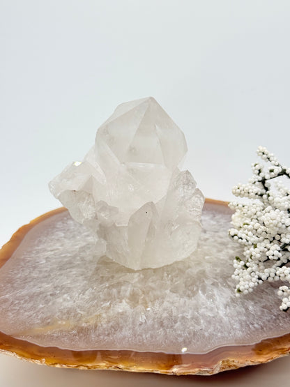 High-Grade Clear Quartz Cluster from Brazil – Prominent Natural Points - Auralis Crystals