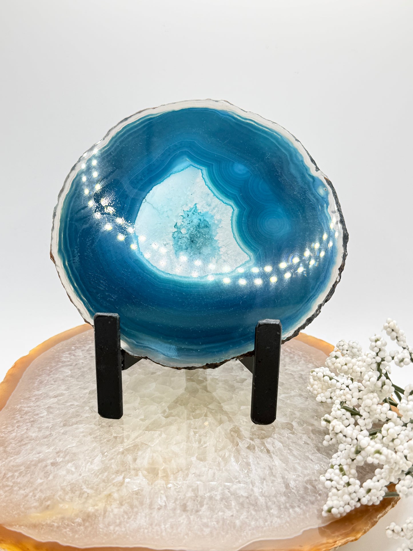 Brazilian Agate Slice – Natural Crystal for Energy & Décor - Auralis Crystals