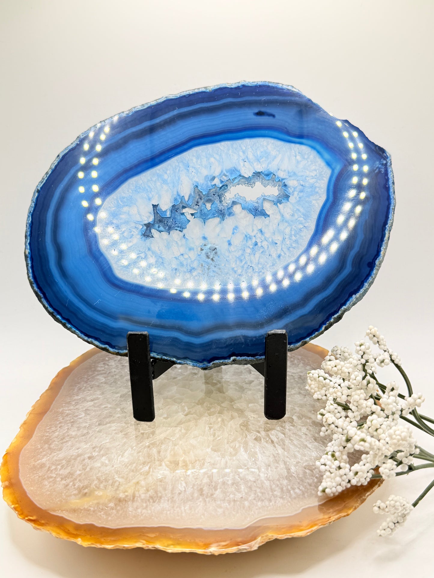 Brazilian Agate Slice – Natural Crystal for Energy & Décor - Auralis Crystals
