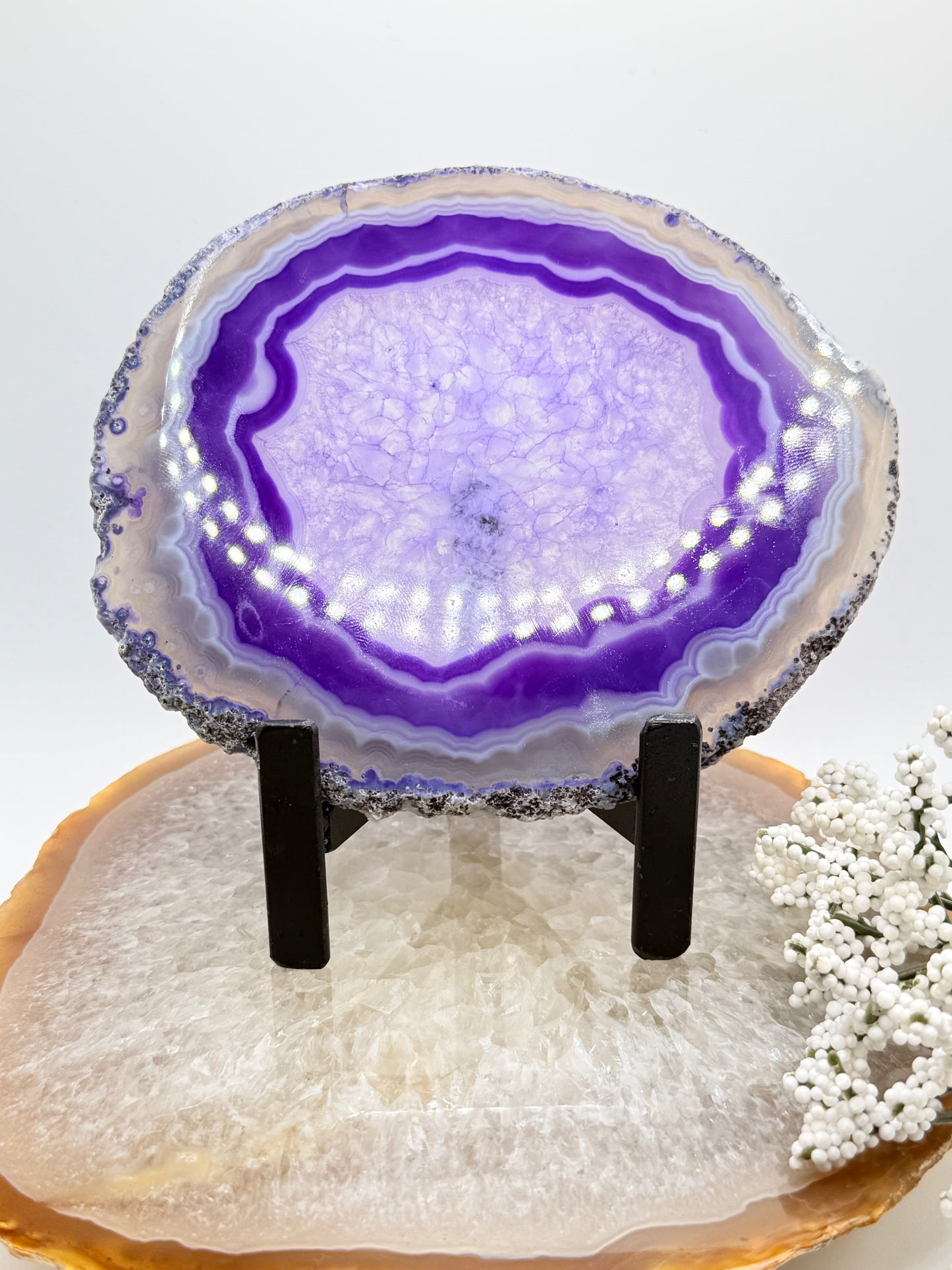 Brazilian Agate Slice – Natural Crystal for Energy & Décor - Auralis Crystals