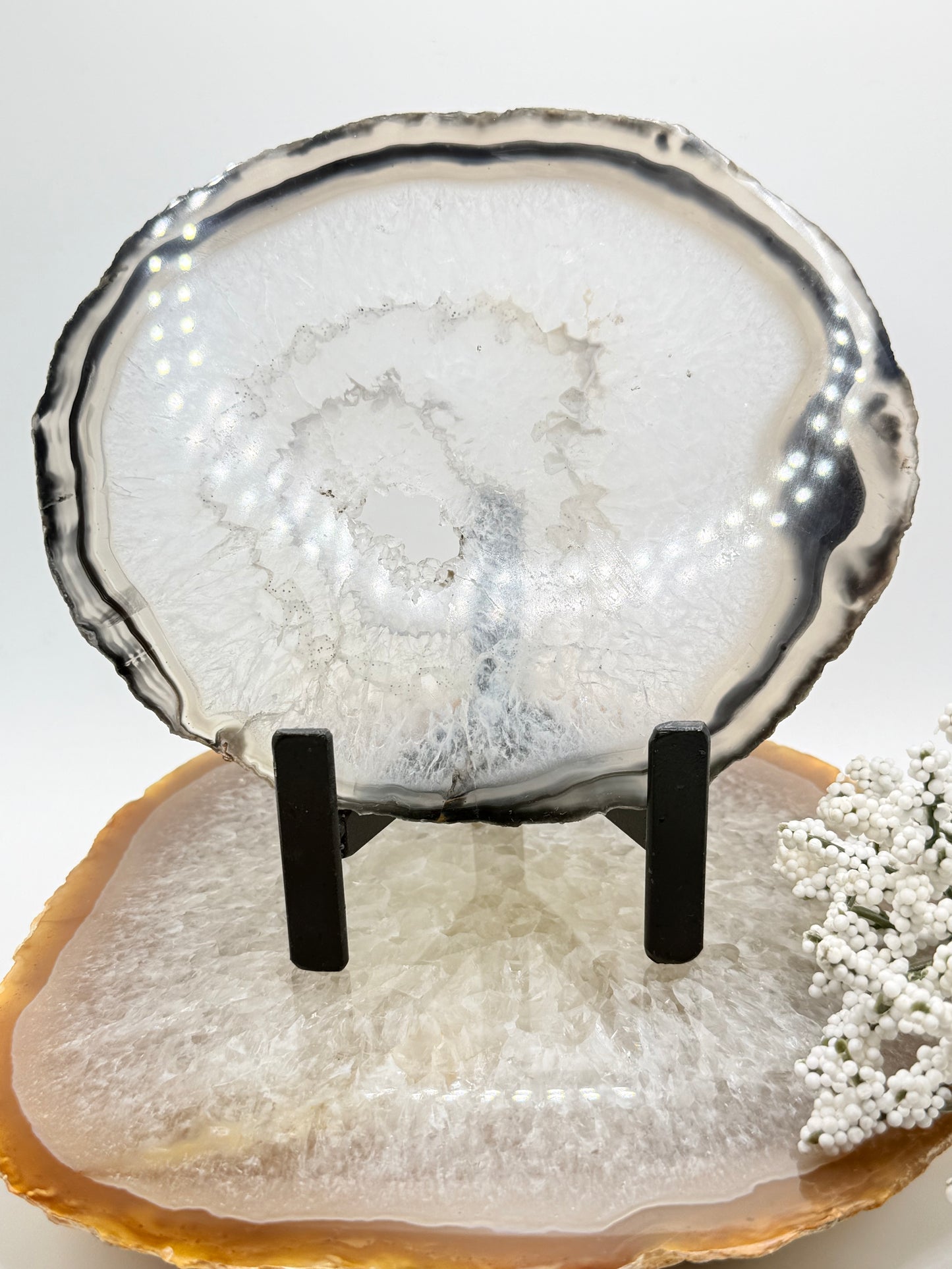 Brazilian Agate Slice – Natural Crystal for Energy & Décor - Auralis Crystals