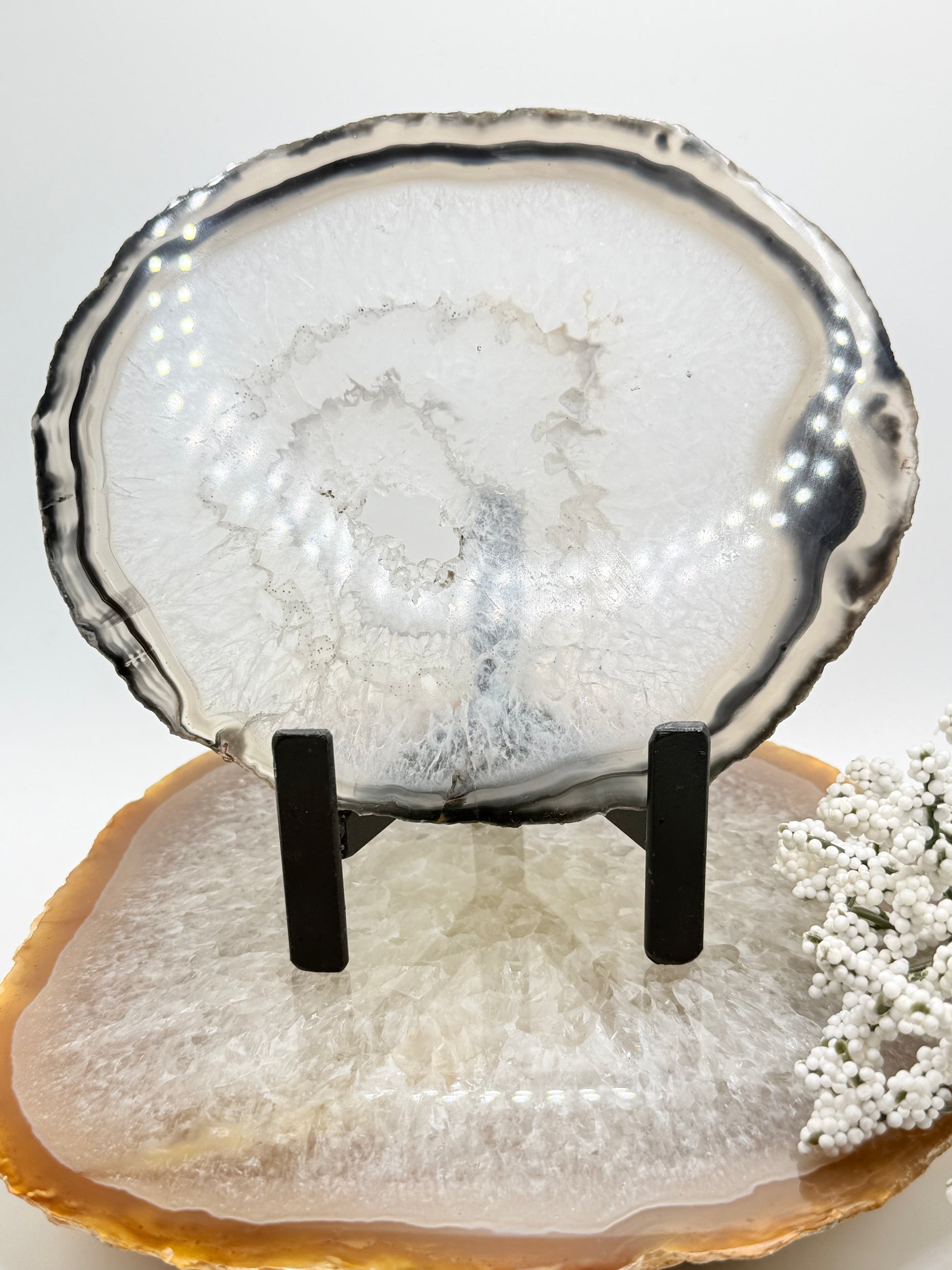 Brazilian Agate Slice – Natural Crystal for Energy & Décor - Auralis Crystals