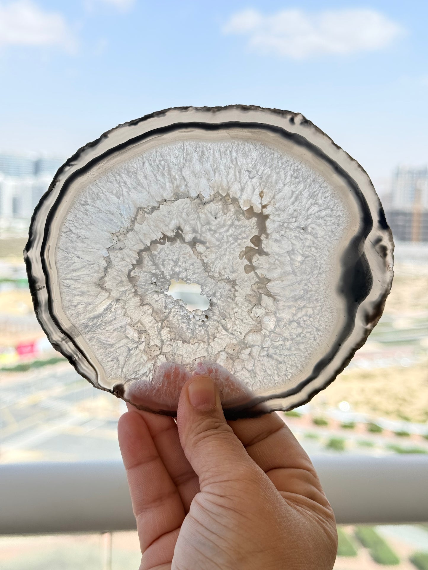 Brazilian Agate Slice – Natural Crystal for Energy & Décor - Auralis Crystals