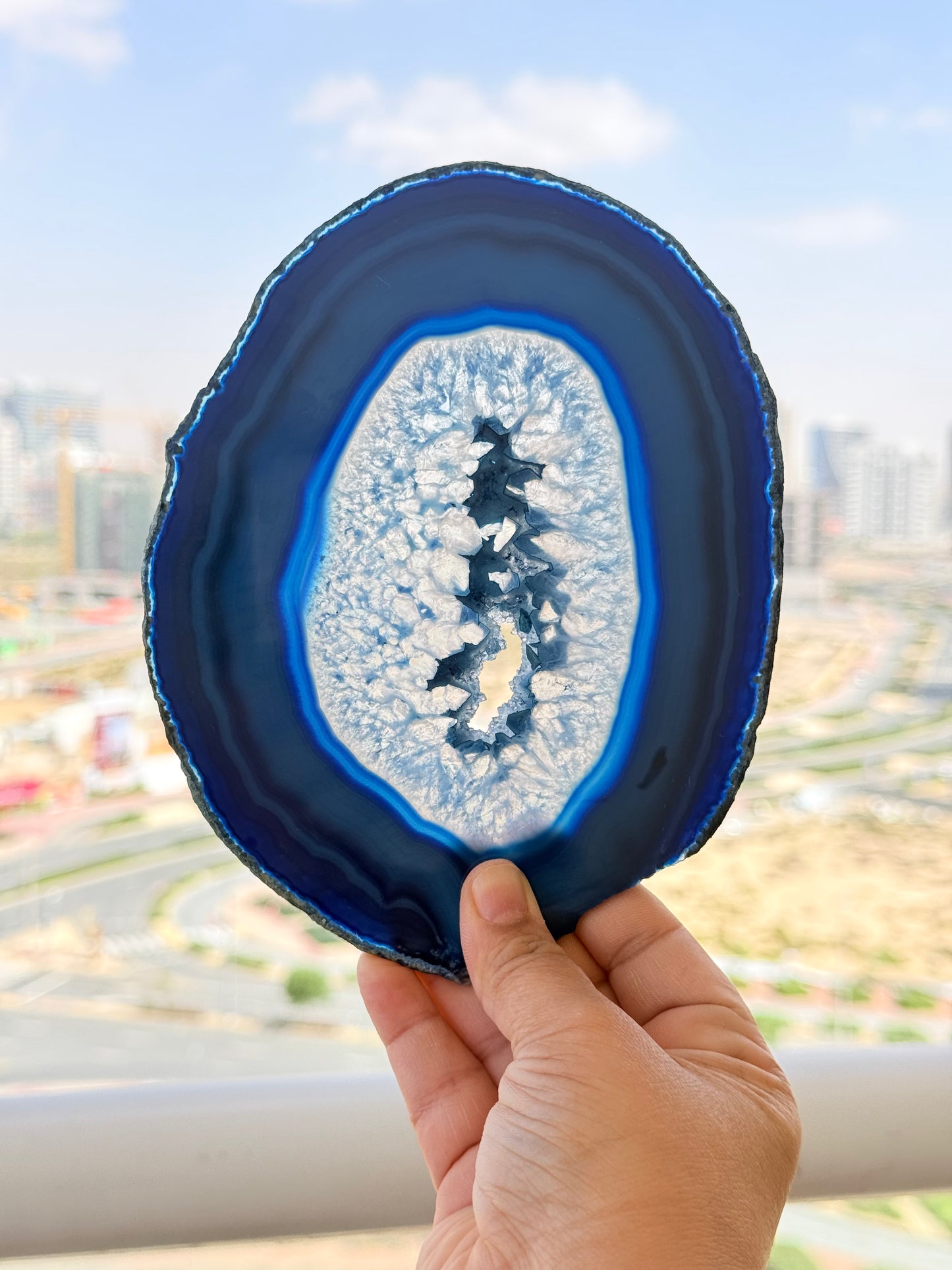 Brazilian Agate Slice – Natural Crystal for Energy & Décor - Auralis Crystals