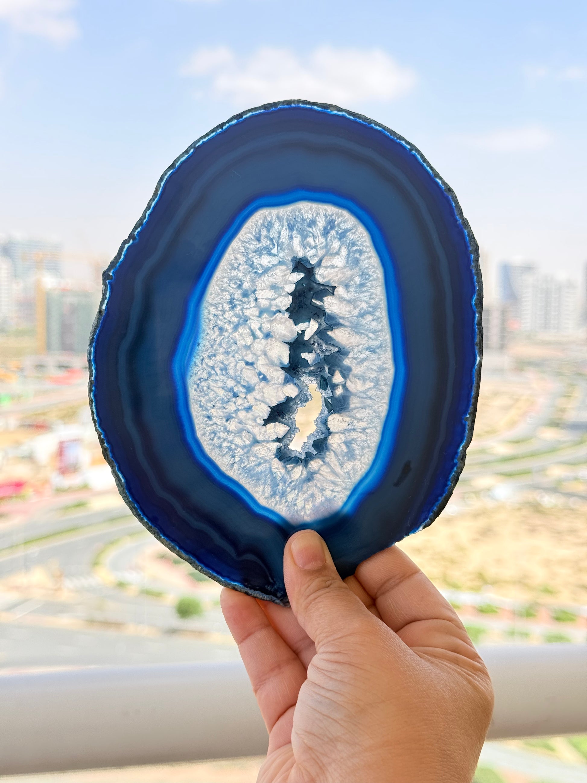 Brazilian Agate Slice – Natural Crystal for Energy & Décor - Auralis Crystals