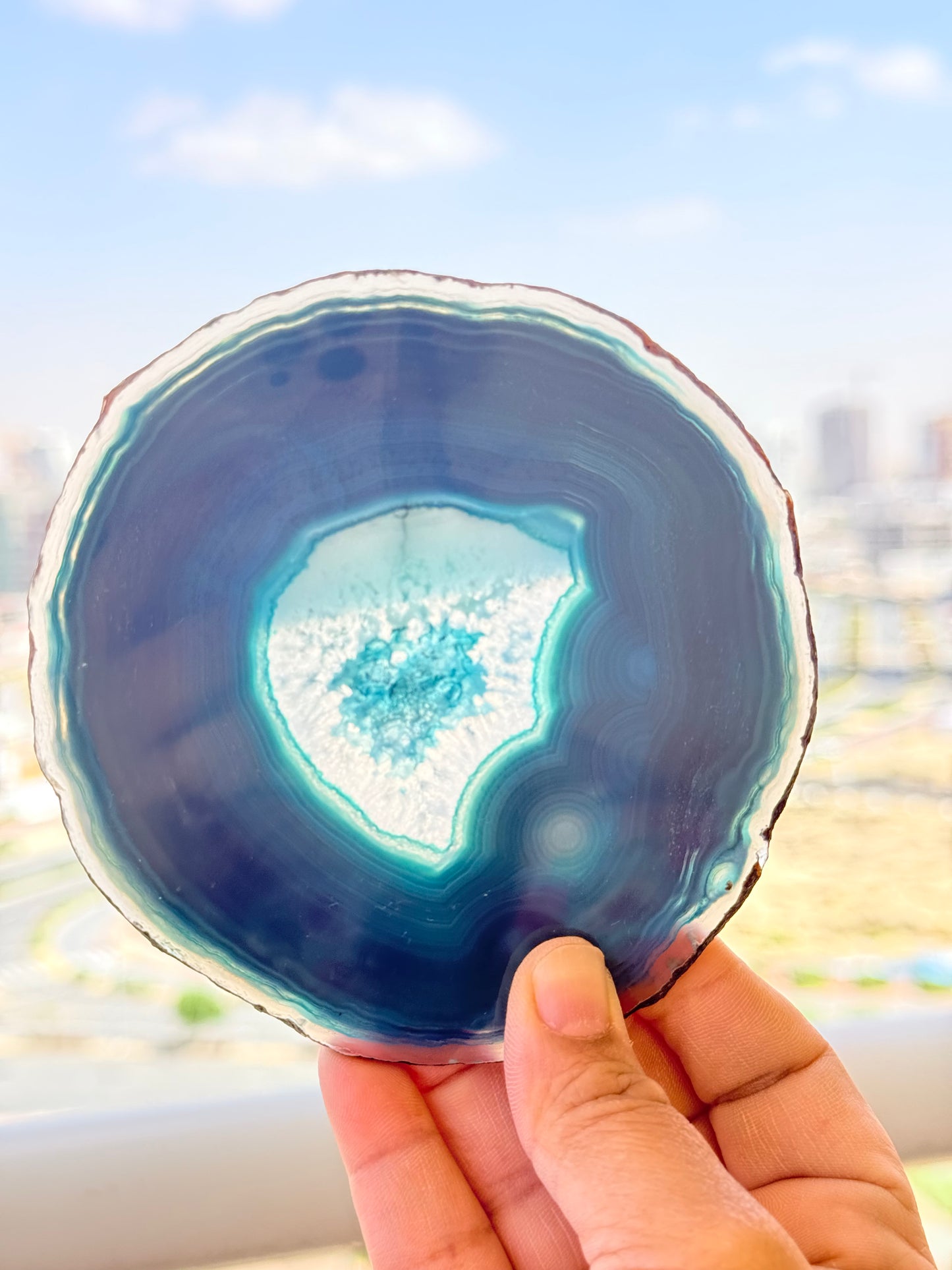 Brazilian Agate Slice – Natural Crystal for Energy & Décor - Auralis Crystals