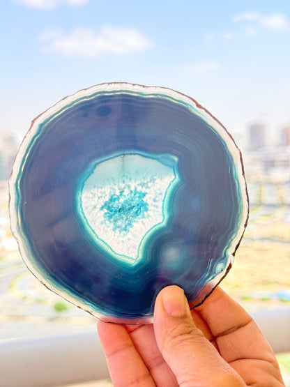 Brazilian Agate Slice – Natural Crystal for Energy & Décor - Auralis Crystals