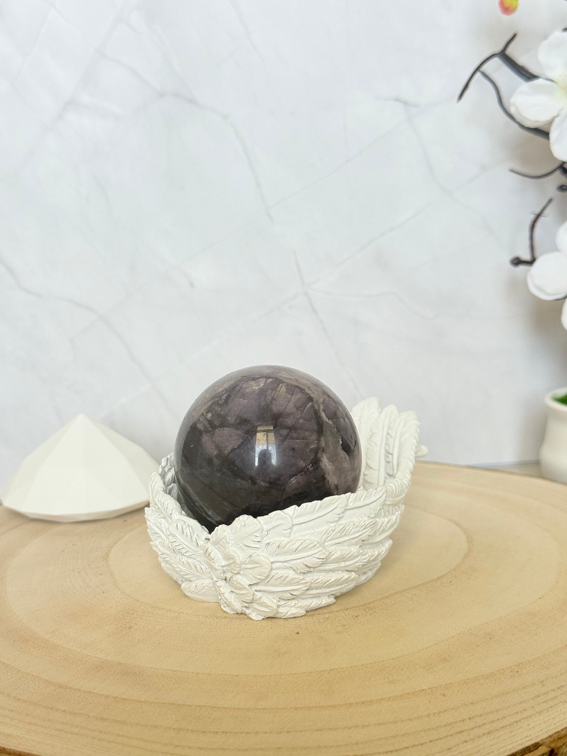Purple Mica Sphere – Natural Crystal for Calm & Intuitive Clarity - Auralis Crystals