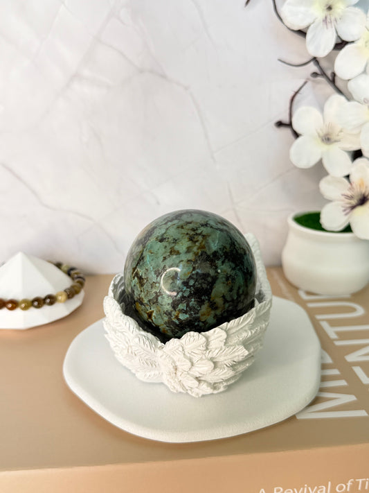 Turquoise Sphere – Natural Stone of Protection, Balance & Expression