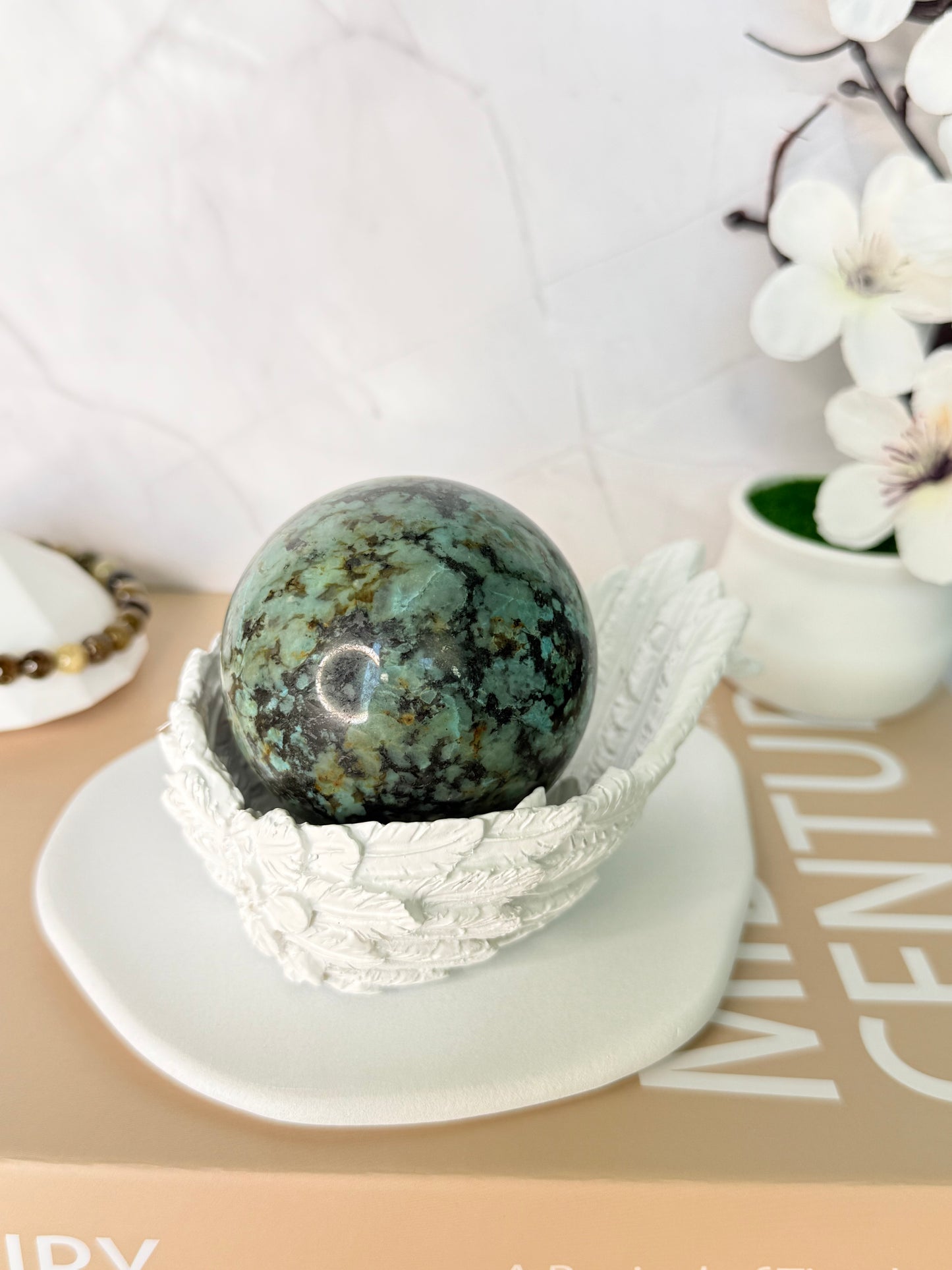 Turquoise Sphere – Natural Stone of Protection, Balance & Expression - Auralis Crystals