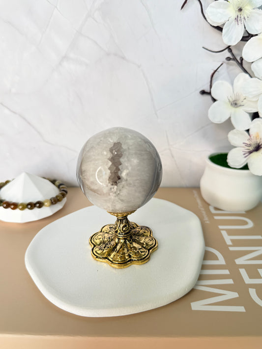 Brazilian Druzy Agate Sphere – Celestial Core