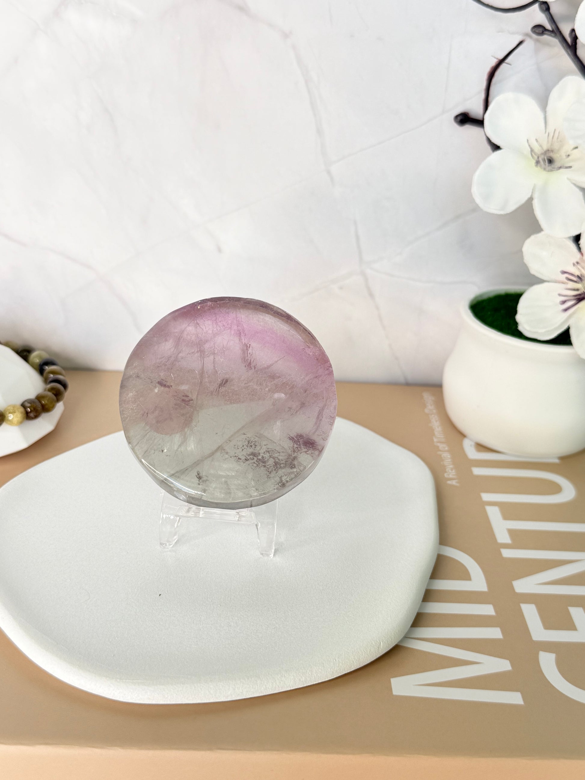 Prismatic Harmony Rainbow Fluorite Discs - Auralis Crystals