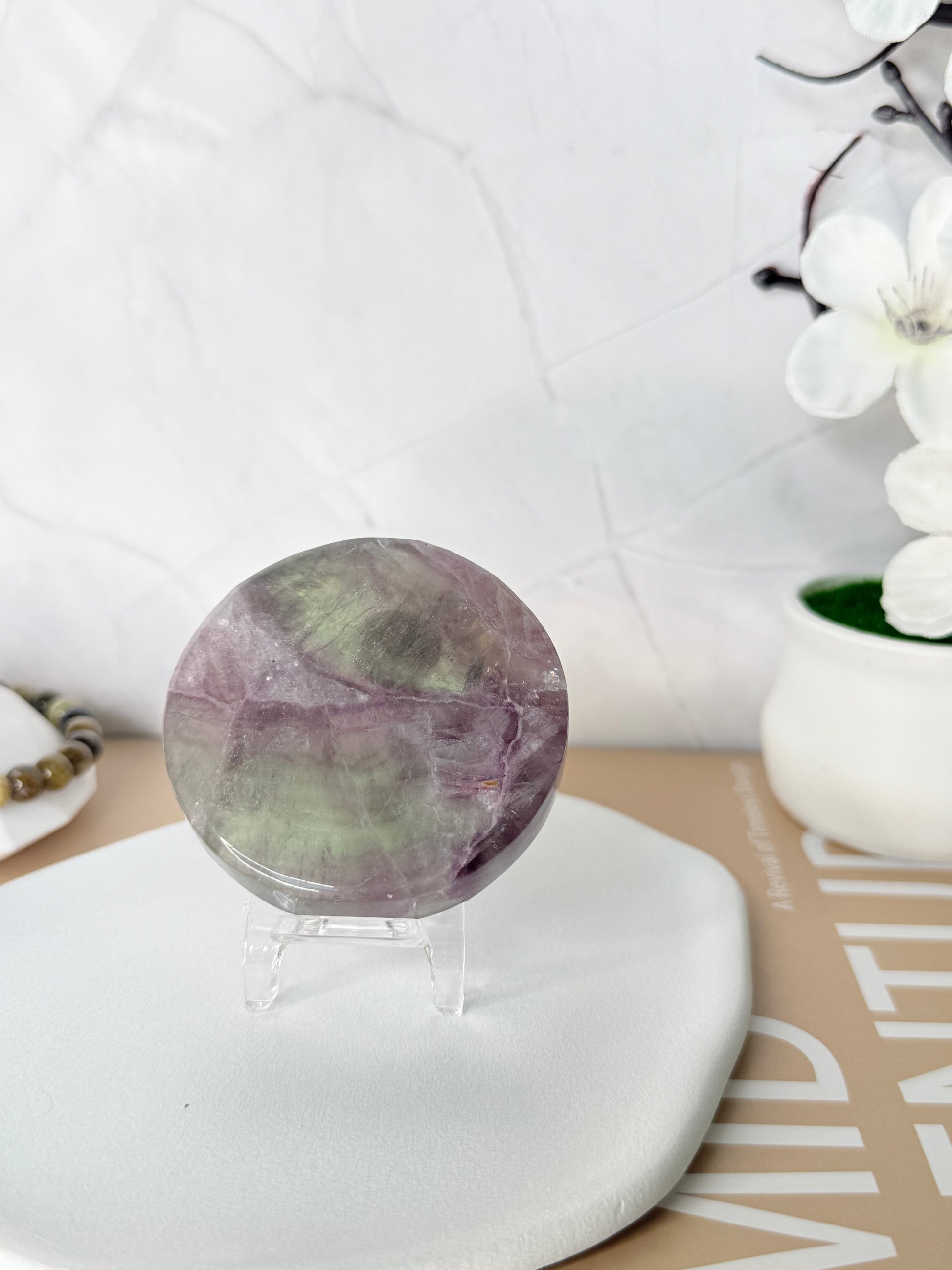 Prismatic Harmony Rainbow Fluorite Discs - Auralis Crystals