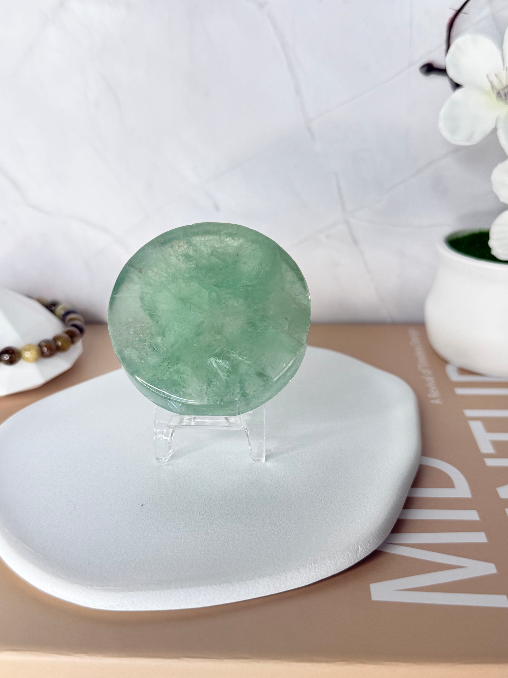 Prismatic Harmony Rainbow Fluorite Discs - Auralis Crystals