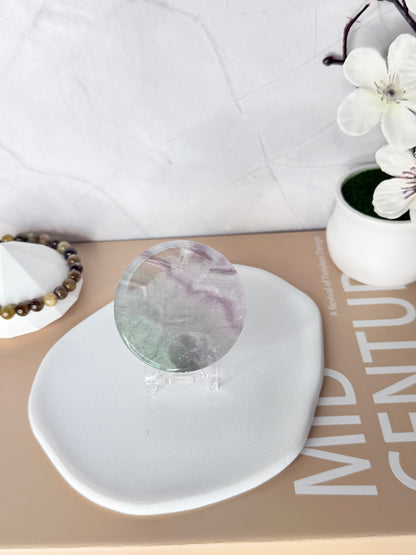 Prismatic Harmony Rainbow Fluorite Discs