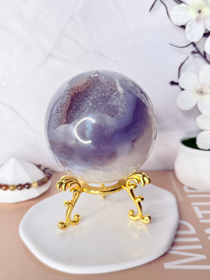 Brazilian Druzy Agate Sphere (Large)– A World Within