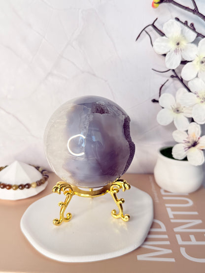 Brazilian Druzy Agate Sphere (Large)– A World Within