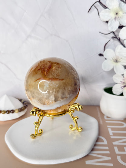 Golden Radiance Druzy Yellow Agate Sphere – Brazilian