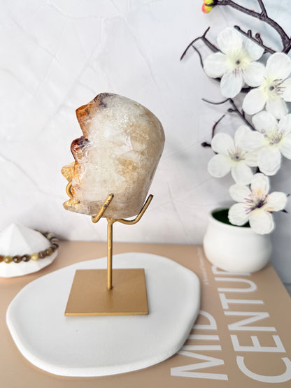 Solar Alchemy Citrine Freeform on Stand – Heated Amethyst