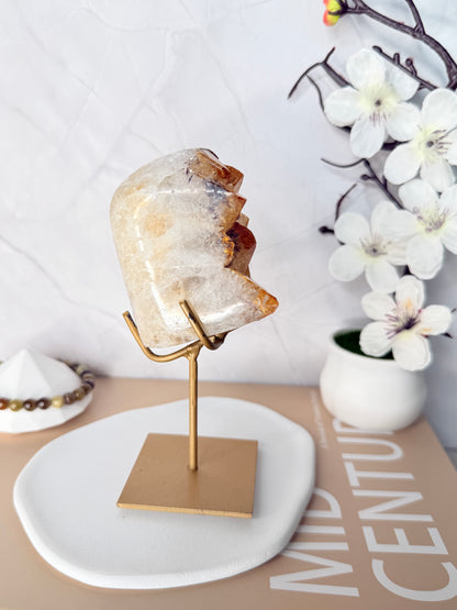 Solar Alchemy Citrine Freeform on Stand – Heated Amethyst