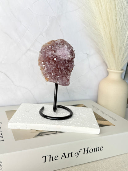 High Quality Brazilian Amethyst Cluster with Stalactite Growth - Auralis Crystals