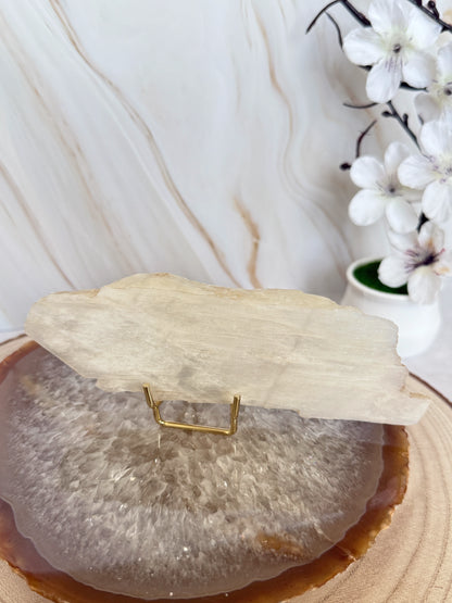 Flashy Tanzania Moonstone Slab | Natural Raw Moonstone Plate | Crystal Charging Plate