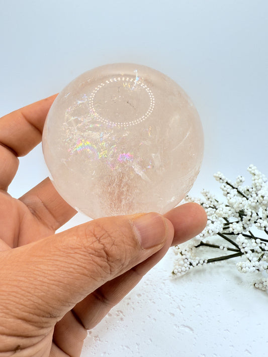 High Quality Clear Quartz Sphere with Rainbows