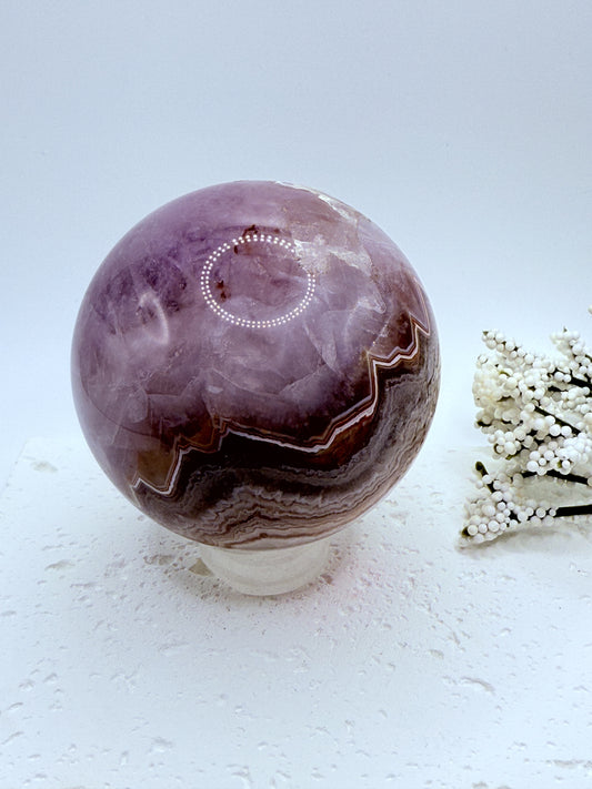 Amethyst Agate Sphere