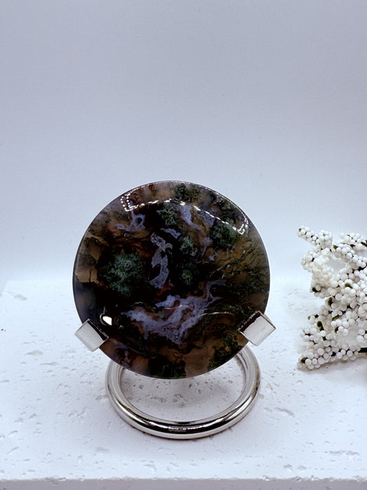 Moss Agate Discs