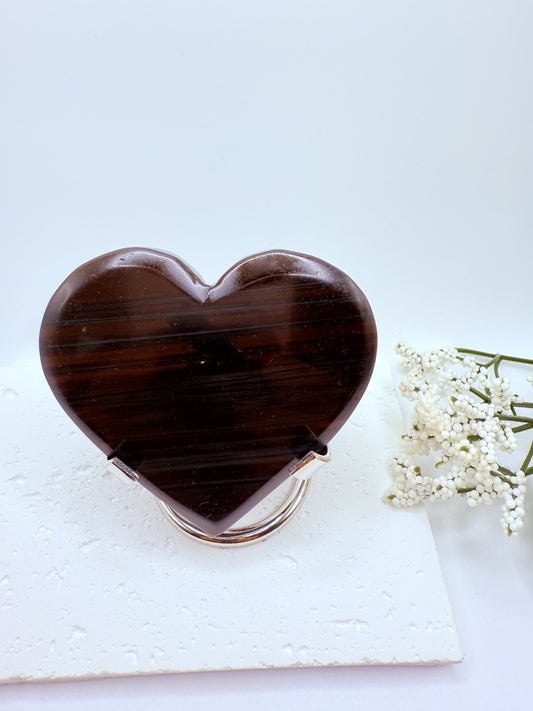 Midnight Lace Obsidian Heart Carving