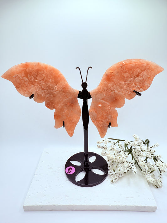 Pink Agate Butterfly
