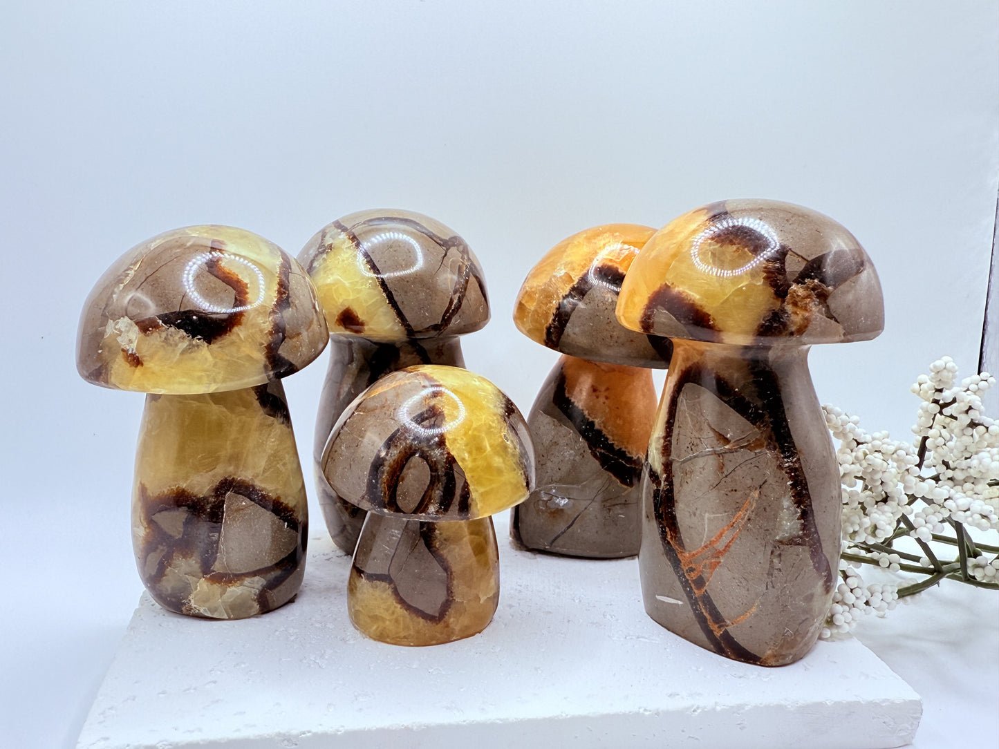 Serpentine Mushroom Carving