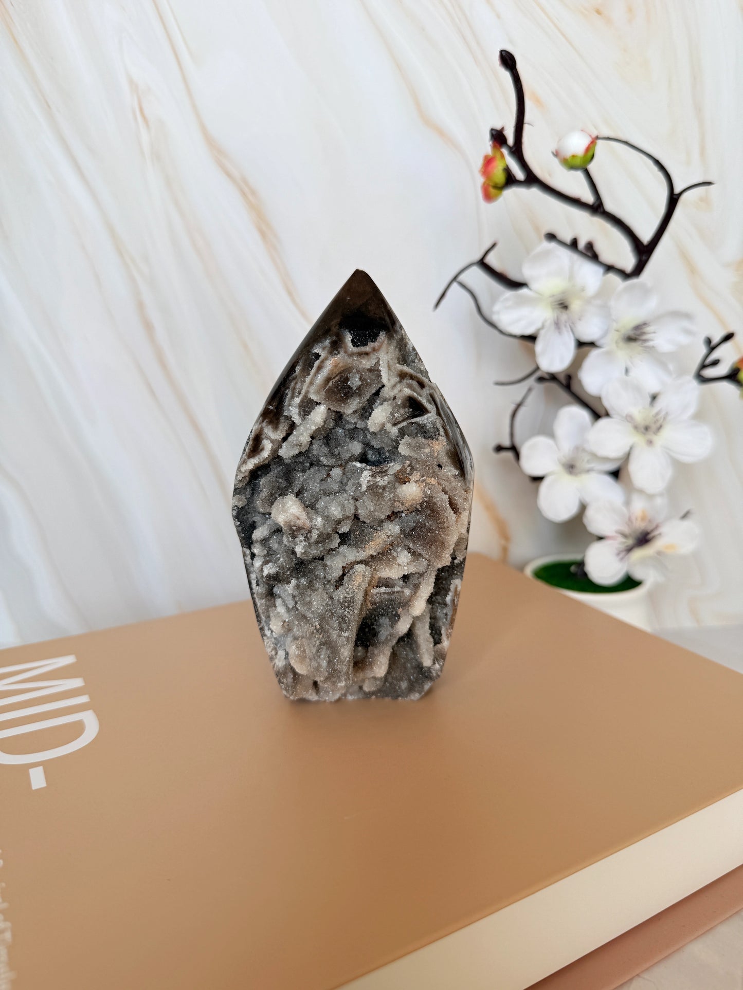Druzy Sphalerite Flame | Semi-Polished Crystal | 11–12.5cm | From China