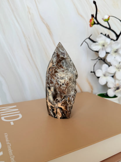 Druzy Sphalerite Flame | Semi-Polished Crystal | 11–12.5cm | From China