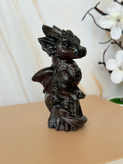 Garnet Dragon Crystal Carving | Protection & Passion Stone | Polished | 10.5cm