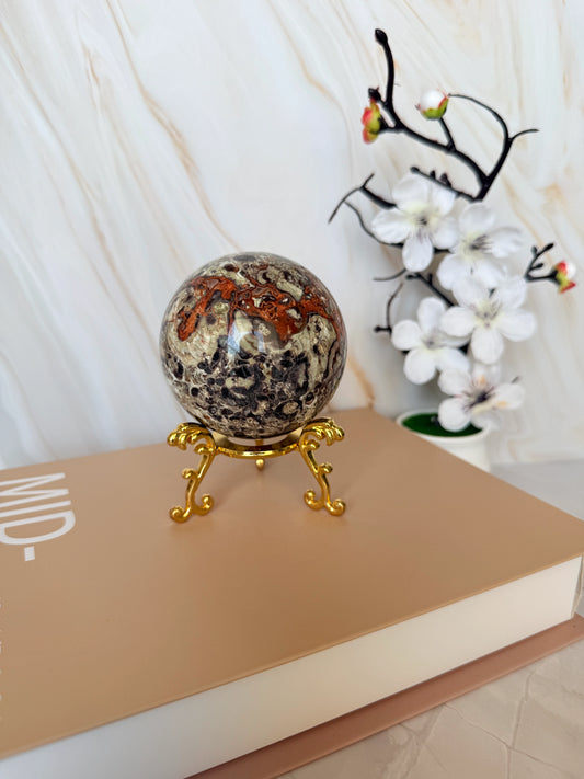 Money Agate Sphere | Polished | Orbicular Patterns | 7cm | China