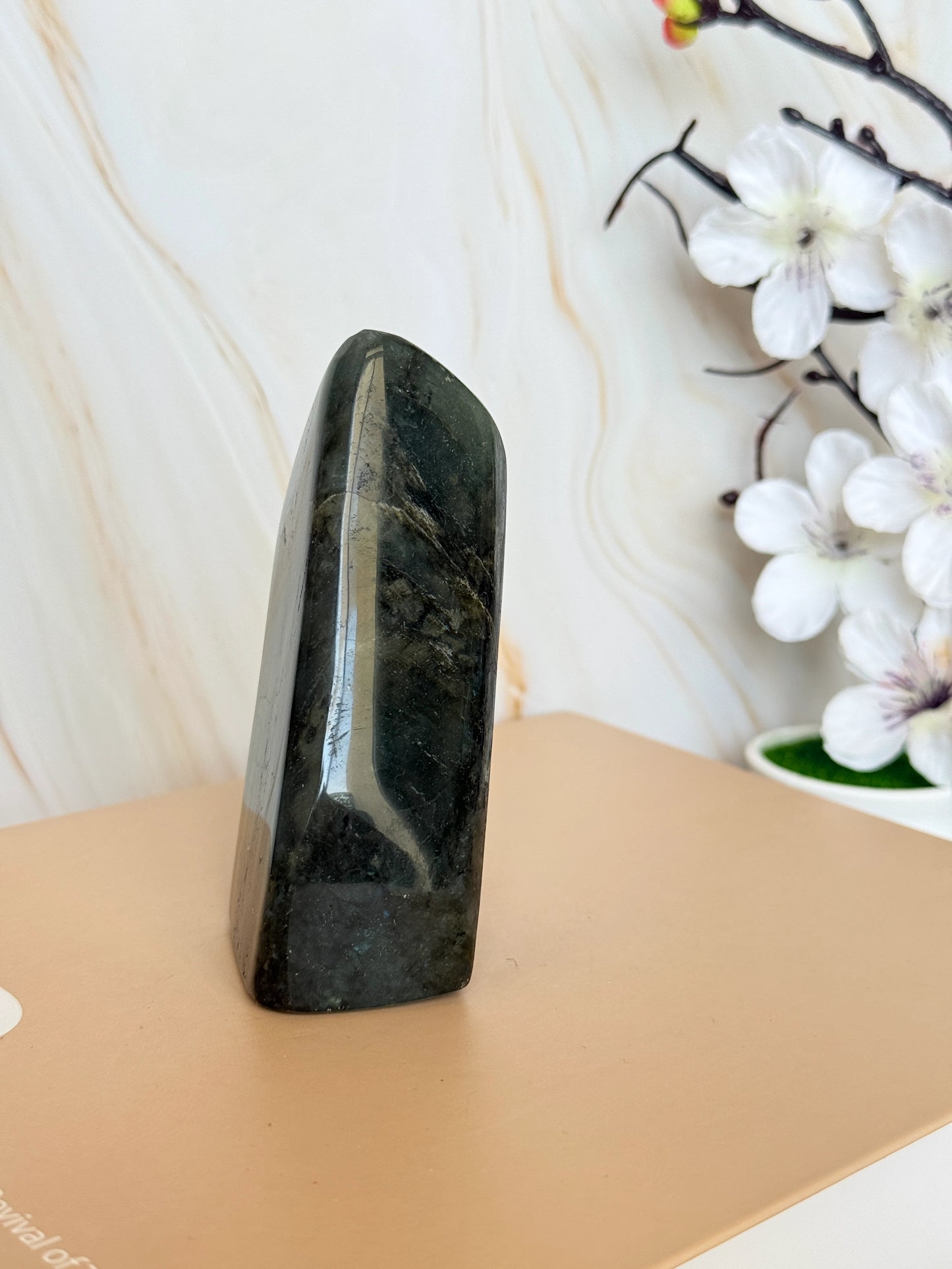 Flashy Labradorite Freeform | Electric Blue & Gold Flash | Polished | Madagascar