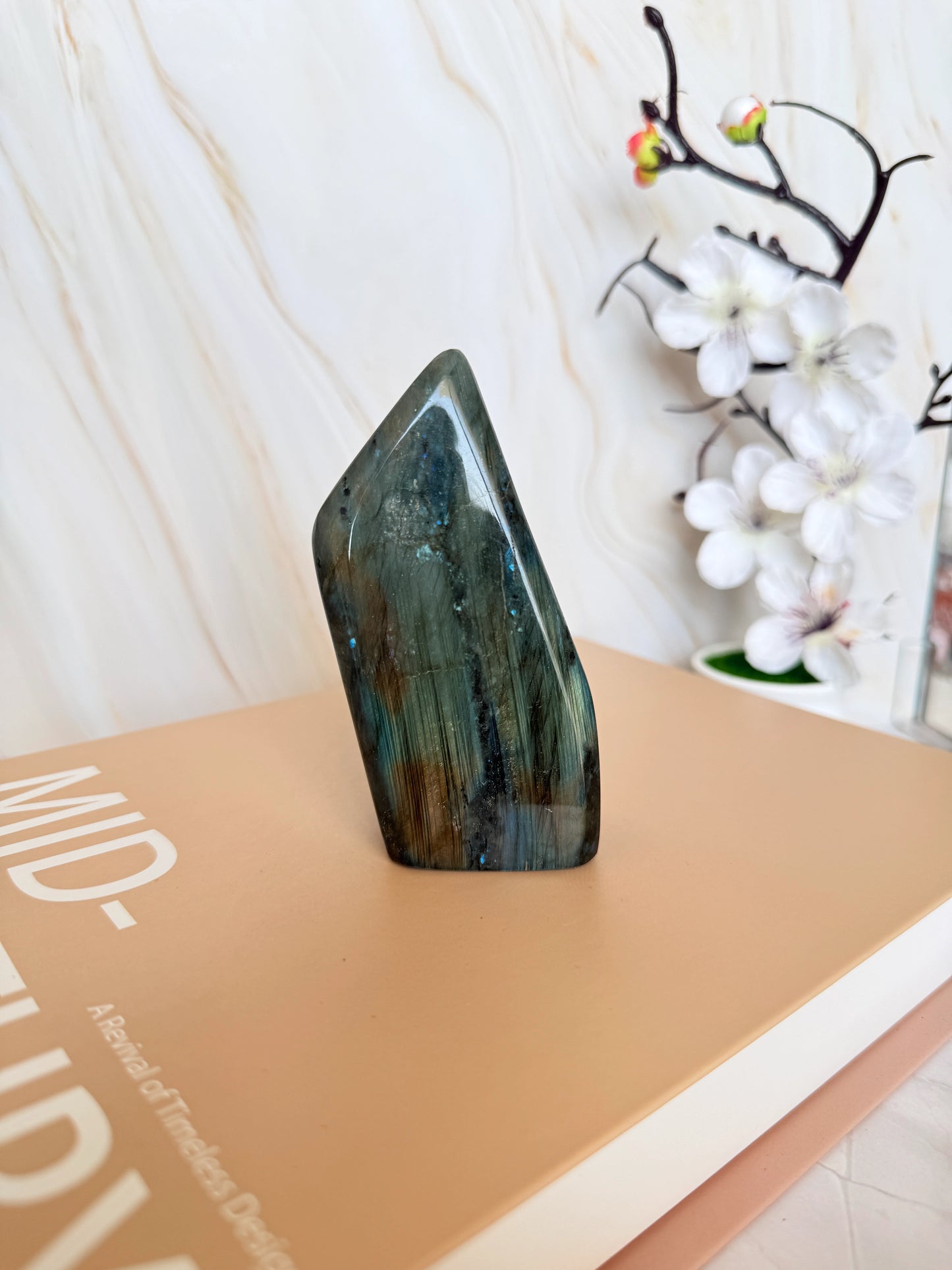Flashy Labradorite Freeform | Electric Blue & Gold Flash | Polished | Madagascar