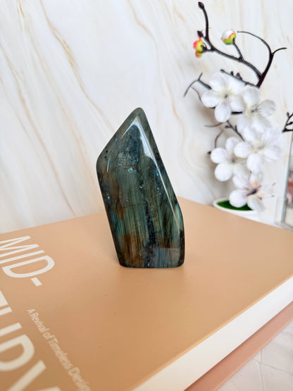 Flashy Labradorite Freeform | Electric Blue & Gold Flash | Polished | Madagascar