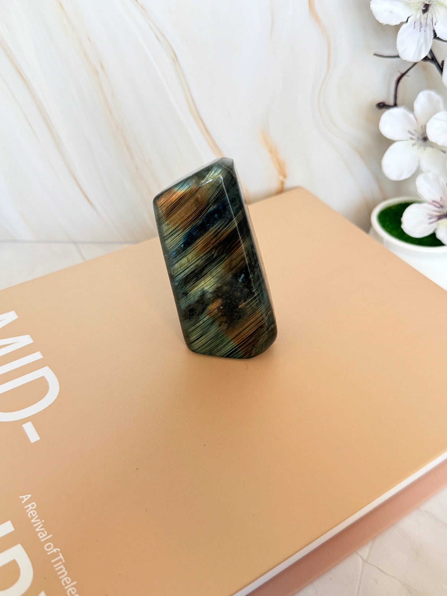 Flashy Labradorite Freeform | Electric Blue & Gold Flash | Polished | Madagascar