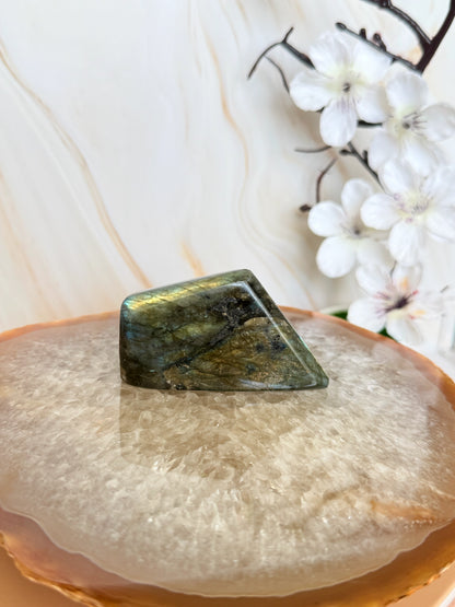 Flashy Labradorite Freeform | Electric Blue & Gold Flash | Polished | Madagascar