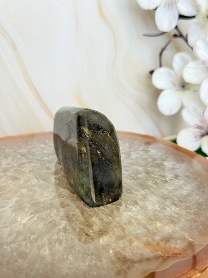 Flashy Labradorite Freeform | Electric Blue & Gold Flash | Polished | Madagascar