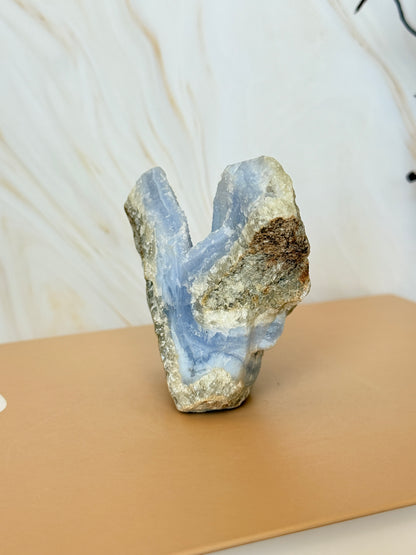 Raw Blue Lace Agate Druzy Specimen | Natural Geode | Madagascar | Multiple Available