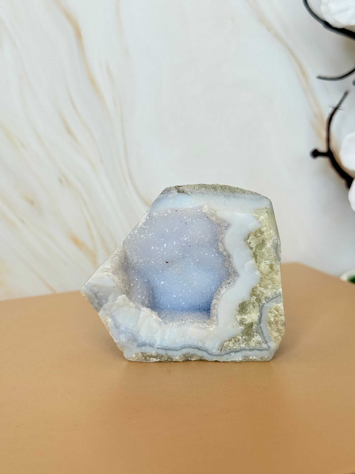 Raw Blue Lace Agate Druzy Specimen | Natural Geode | Madagascar | Multiple Available