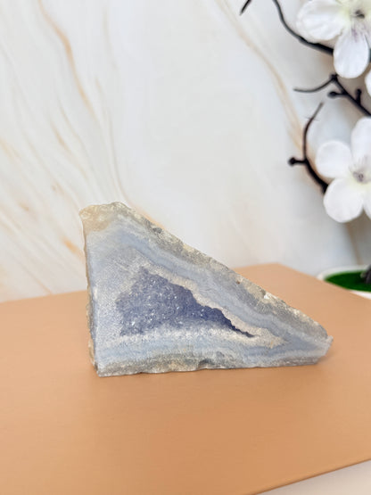 Raw Blue Lace Agate Druzy Specimen | Natural Geode | Madagascar | Multiple Available