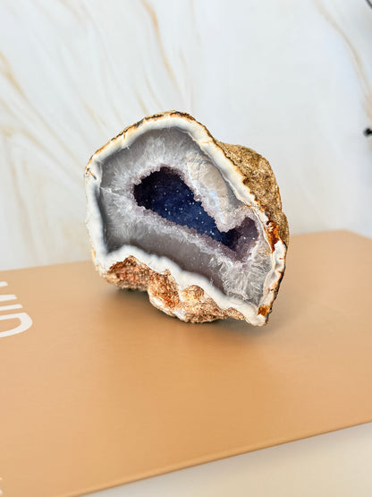 Druzy Amethyst Agate Geode | Natural Crystal Cave | Brazil | 8.5cm | OOAK