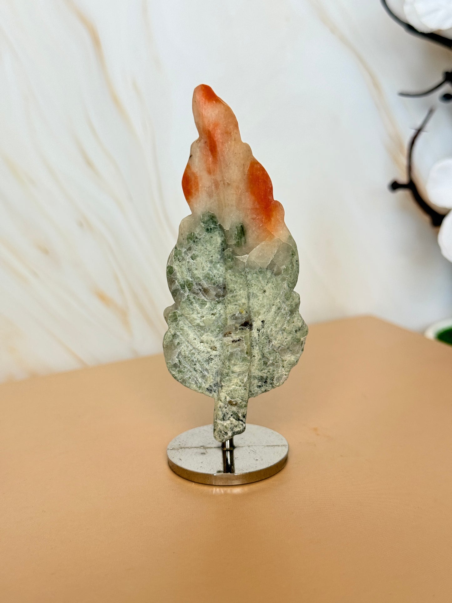Crystal Feather Carving on Stand | Natural Gemstone | 9cm | Choose Your Stone