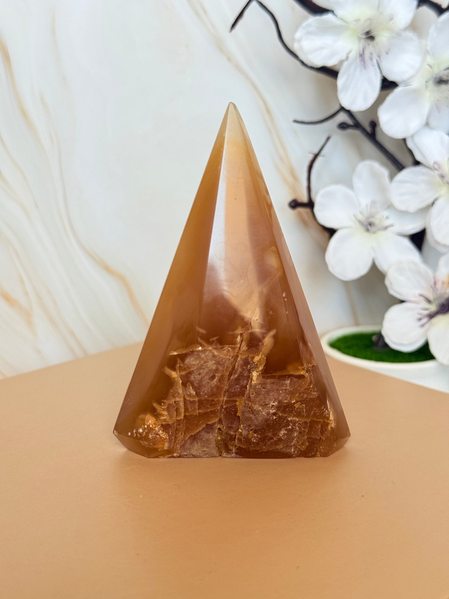 Druzy Agate Point | Natural Crystal Tower | Brazil | 9.5-10.5cm