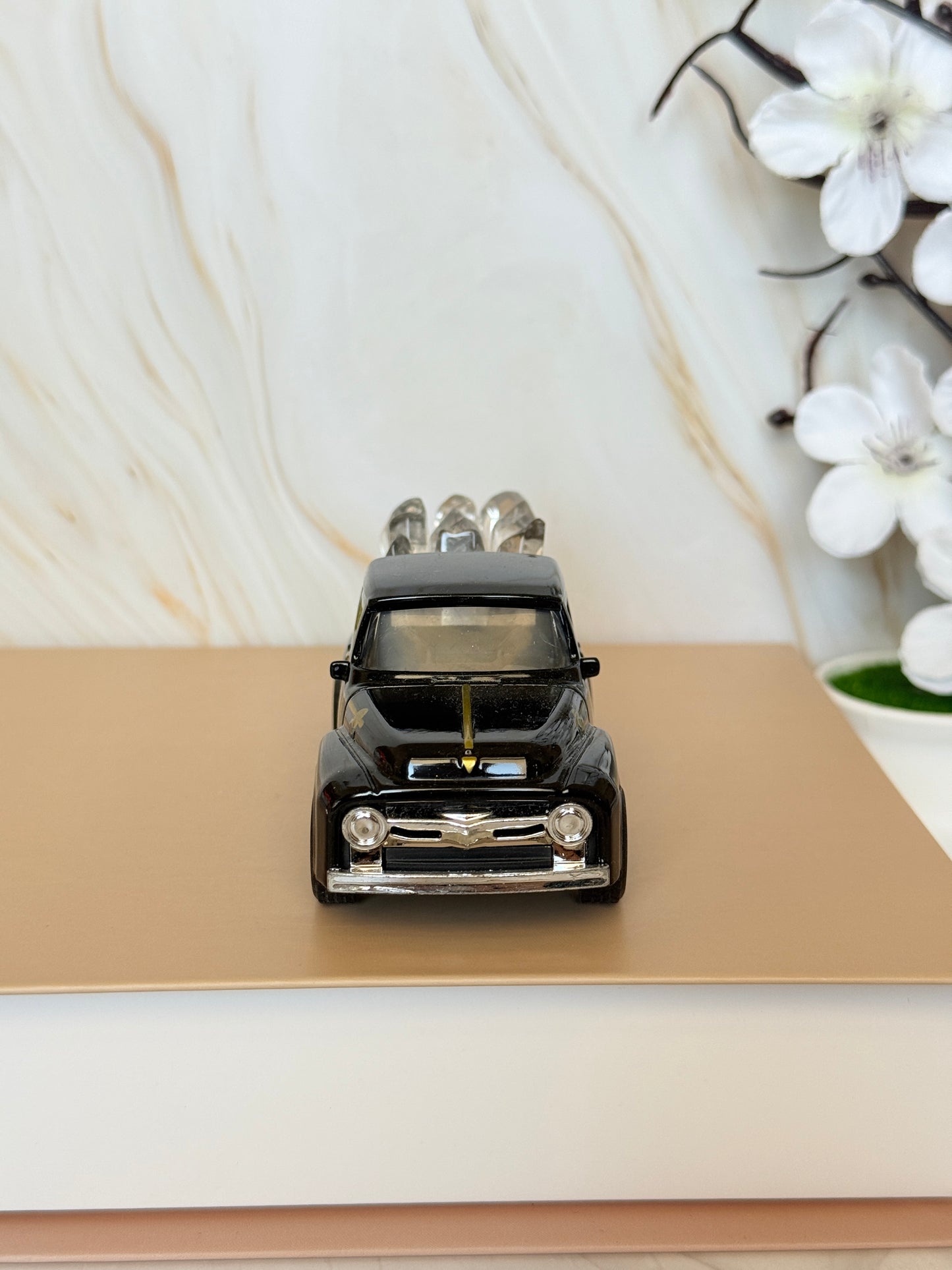 Clear Quartz Crystal Truck | Vintage Pickup Decor | Clarity & Good Vibes