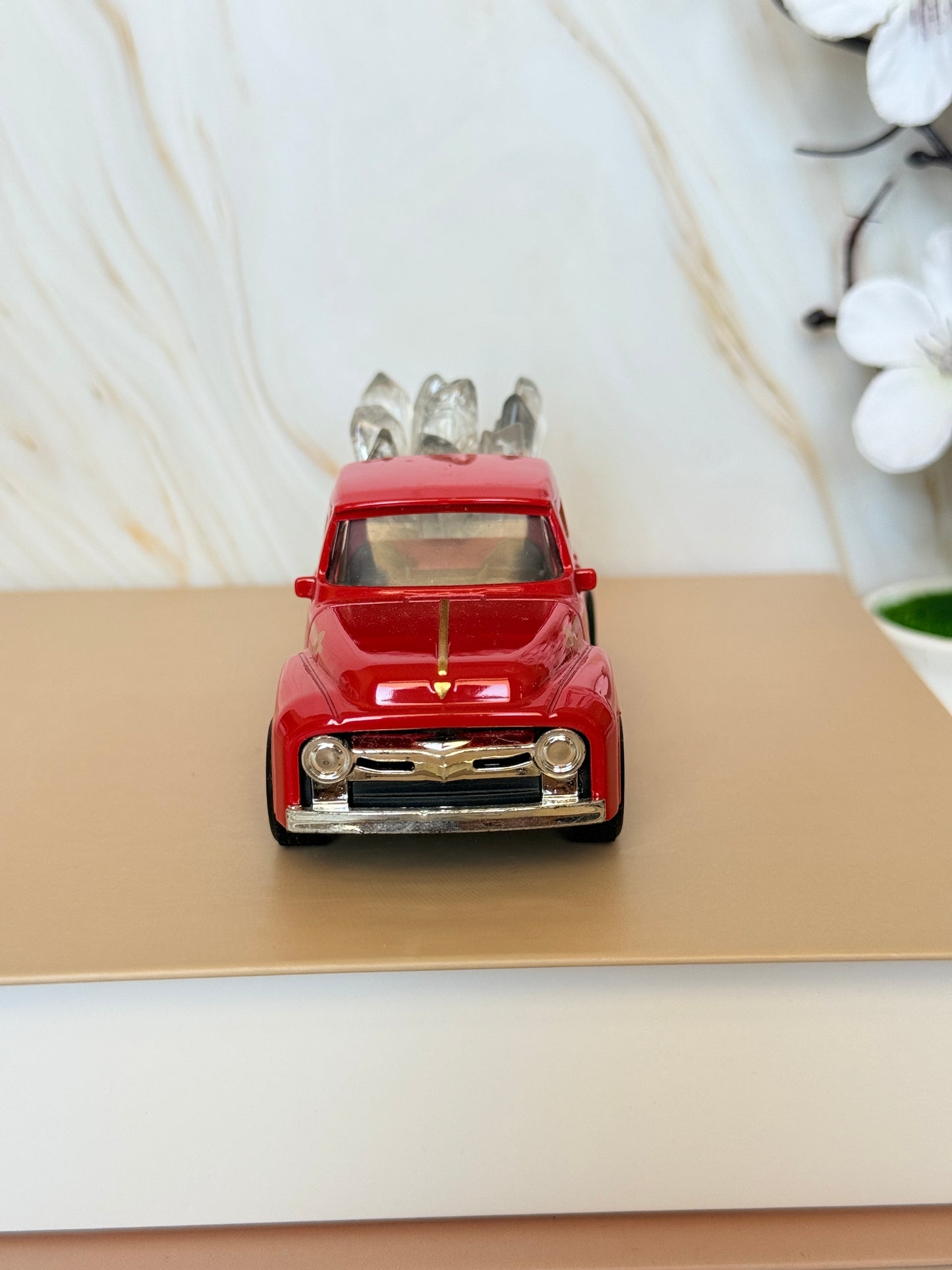 Clear Quartz Crystal Truck | Vintage Pickup Decor | Clarity & Good Vibes